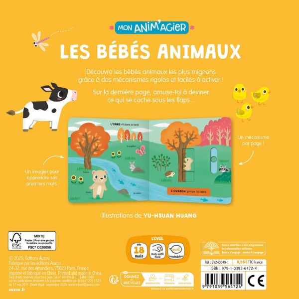 Livre enfant Mon anim'agier Les bébé animaux
