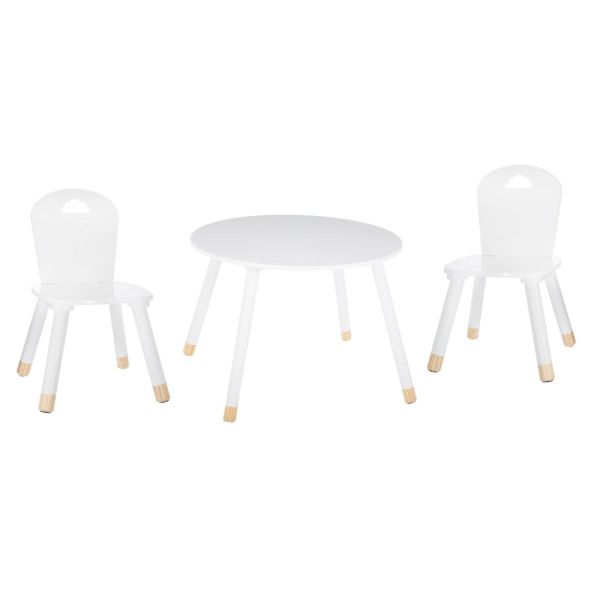 Ensemble table et chaises enfant - Douceur Blanche