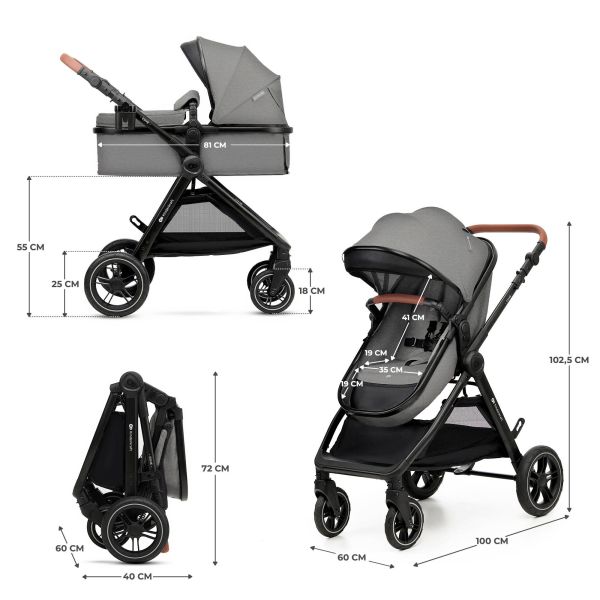 Poussette trio Esme Pro 3 en 1 Gris