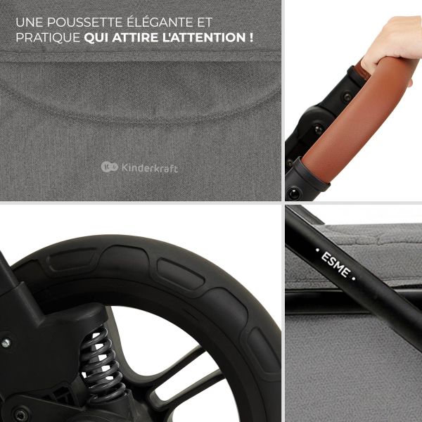 Poussette trio Esme Pro 3 en 1 Gris