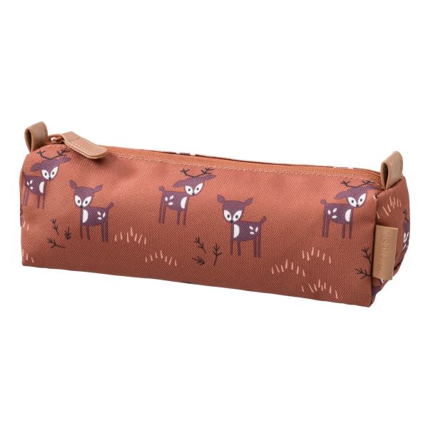 Cartable enfant et trousse assortie - Cerf marron glacé