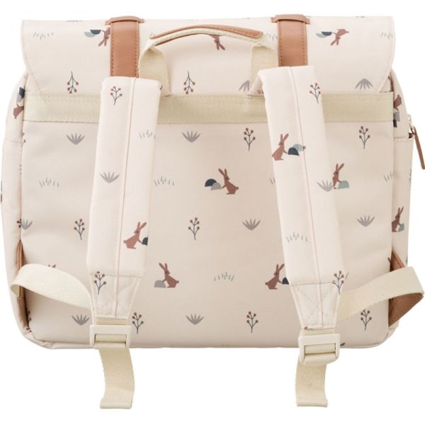 Cartable enfant et trousse assortie - Lapin beige