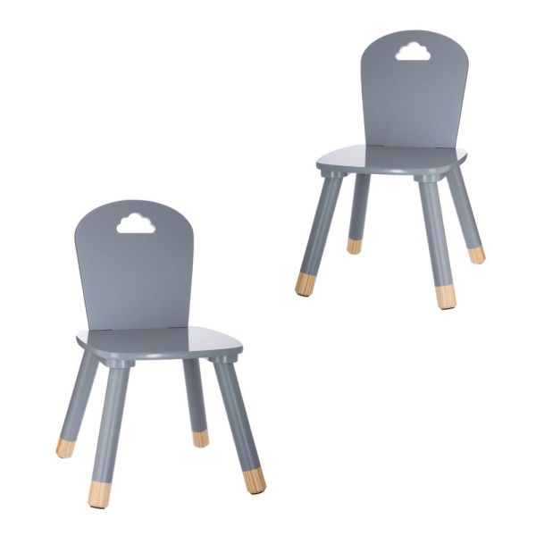 Lot de 2 Chaises enfant Douceur Grise