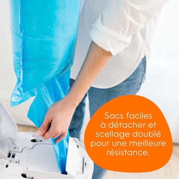 Recharge Easy roll 18 sacs compatible avec la poubelle Diaper Genie Platinum
