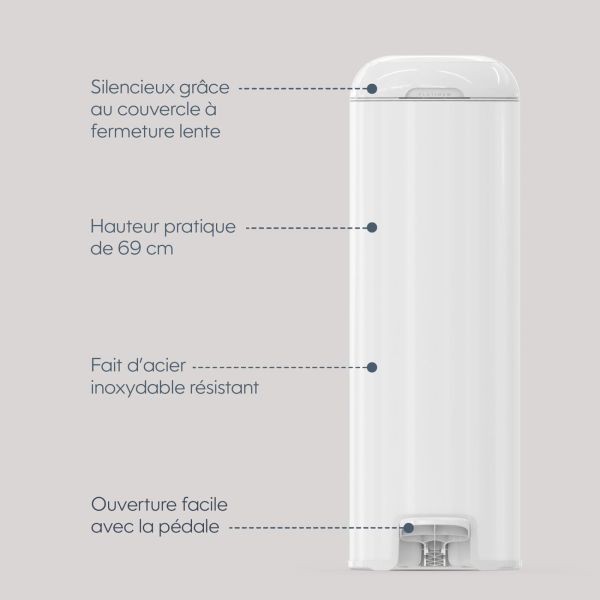 Poubelle à couches Platinum verte avec 1 recharge Easy Roll