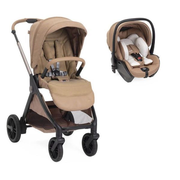 Poussette duo Bellagio 2 + siège auto First Seat Recline i-Size Caramel