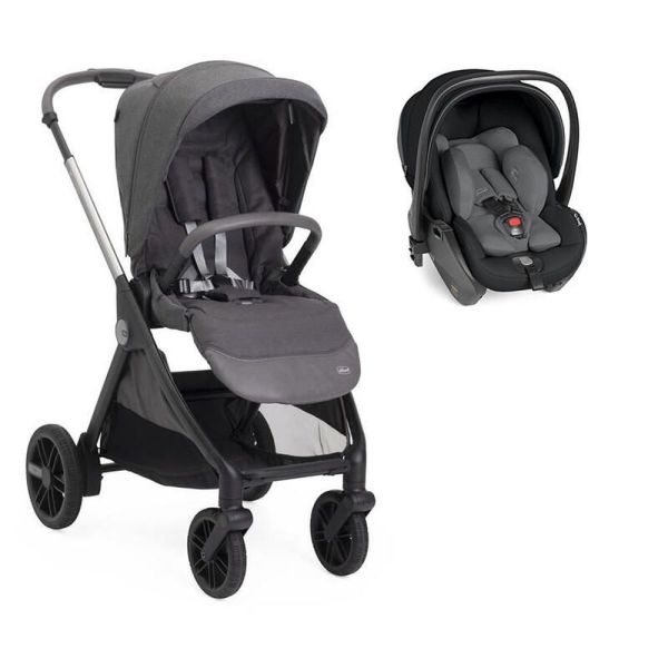 Poussette duo Bellagio 2 + siège auto First Seat Recline i-Size Black Satin