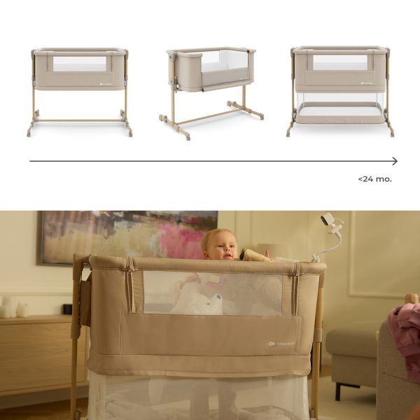 Lit cododo bébé Nestee Grow 2 beige wood