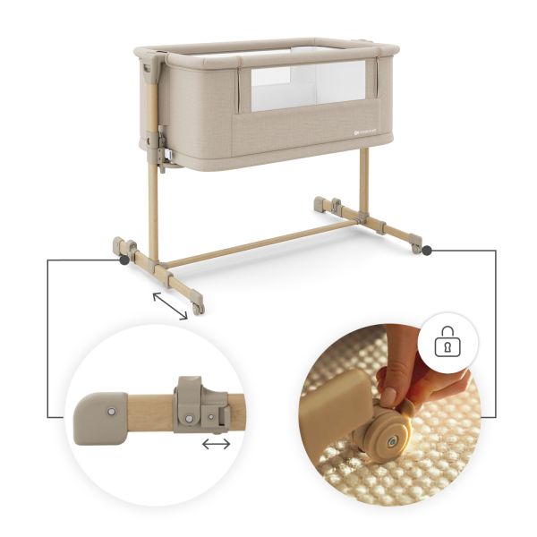 Lit cododo bébé Nestee Grow 2 beige wood