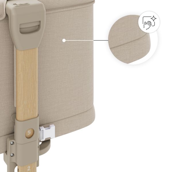 Lit cododo bébé Nestee Grow 2 beige wood