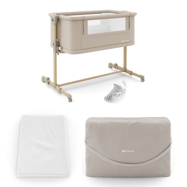 Lit cododo bébé Nestee Grow 2 beige wood