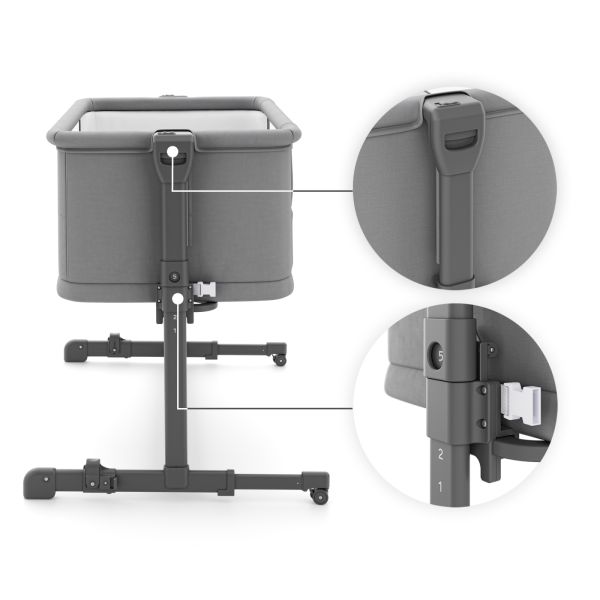 Lit cododo bébé Nestee Grow 2 dark grey