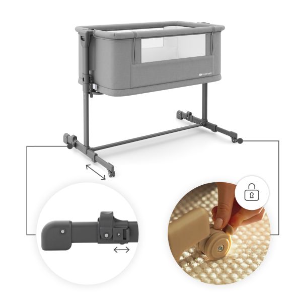 Lit cododo bébé Nestee Grow 2 dark grey