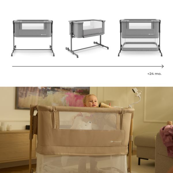 Lit cododo bébé Nestee Grow 2 dark grey