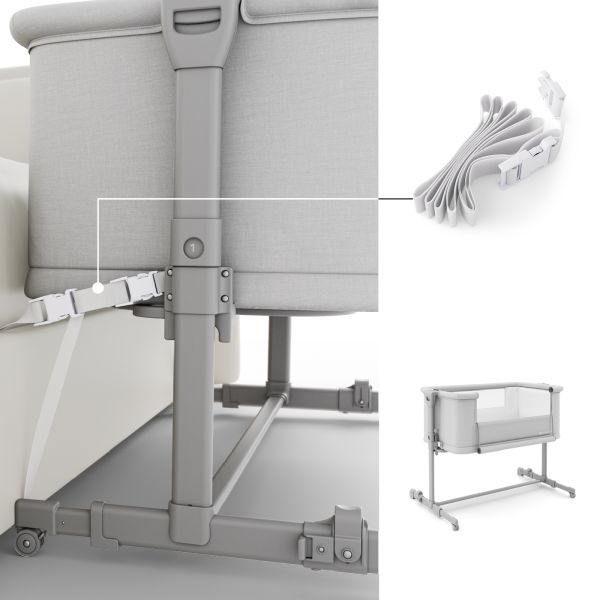 Lit cododo bébé Nestee Grow 2 light grey