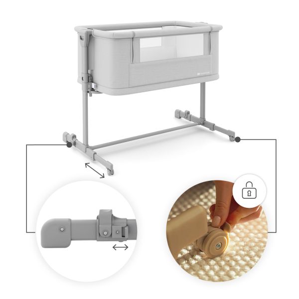 Lit cododo bébé Nestee Grow 2 light grey