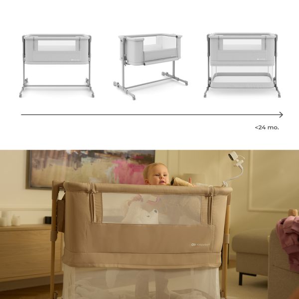 Lit cododo bébé Nestee Grow 2 light grey