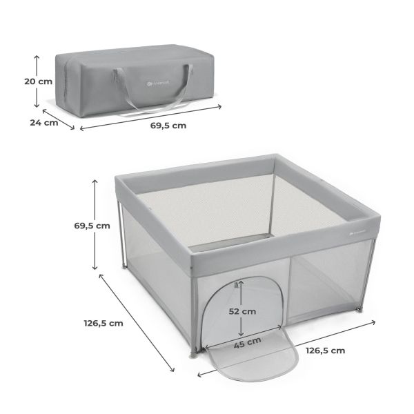 Parc bébé pliable Ziki Gris