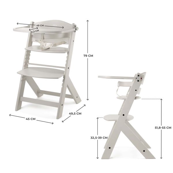 Chaise haute évolutive Enock Beige