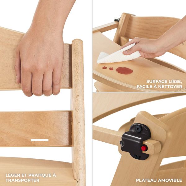 Chaise haute évolutive Enock Beige