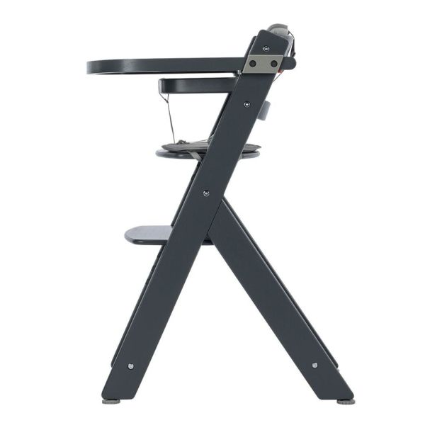 Chaise haute évolutive 2-en-1 Timba ² blanc avec coussin grey + transat Tinted Graphite