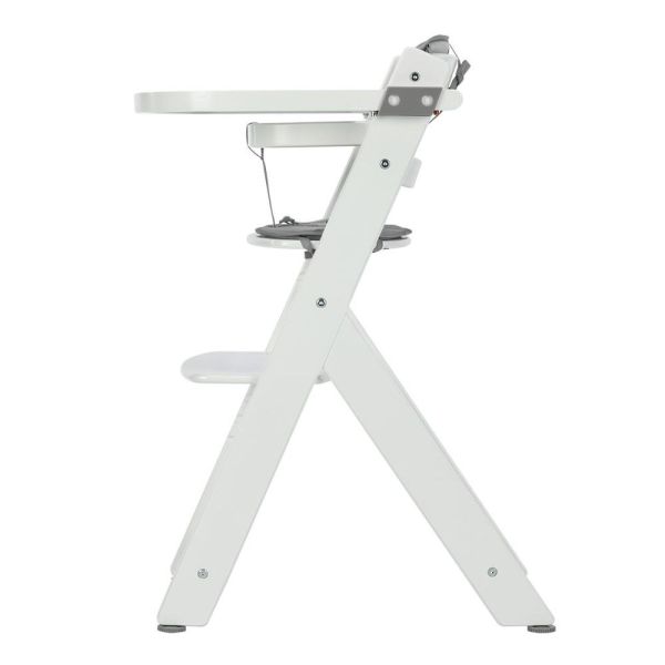 Chaise haute évolutive 2-en-1 Timba ² blanc avec coussin gris + transat Tinted Graphite