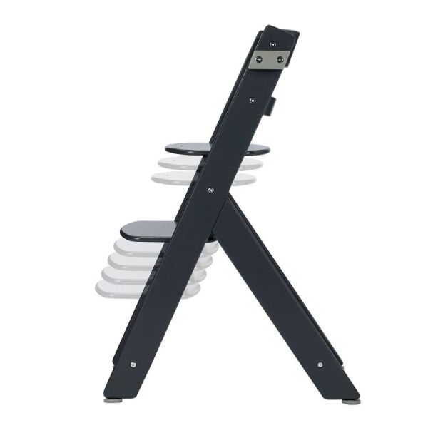 Chaise haute évolutive 2-en-1 Timba ² avec coussin Mineral Graphite  + transat Tinted Graphite