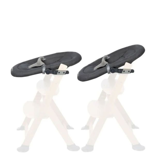 Chaise haute évolutive 2-en-1 Timba ² avec coussin Mineral Graphite  + transat Tinted Graphite