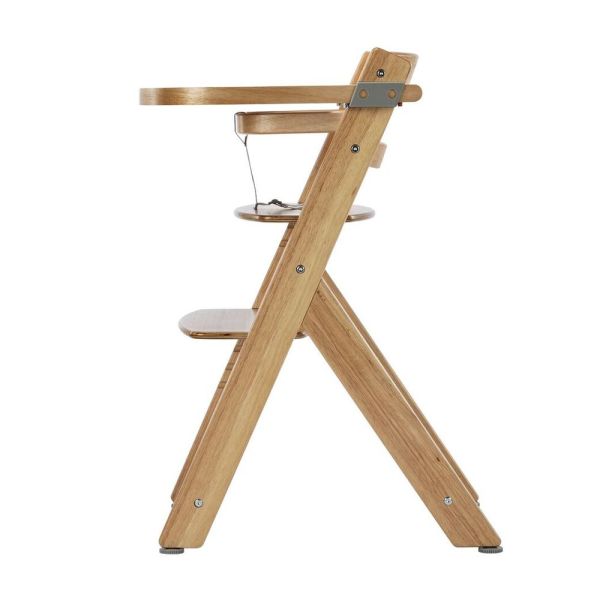 Chaise haute évolutive 2-en-1 Timba ² Natural Wood + transat Tinted Graphite