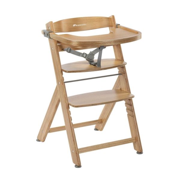 Chaise haute évolutive 2-en-1 Timba ² Natural Wood + transat Tinted Graphite