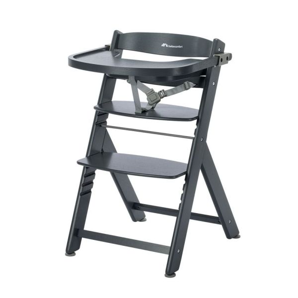 Chaise haute évolutive 2-en-1 Timba ² Warm Gray + transat Tinted Graphite