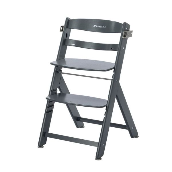 Chaise haute évolutive 2-en-1 Timba ² Warm Gray + transat Tinted Graphite