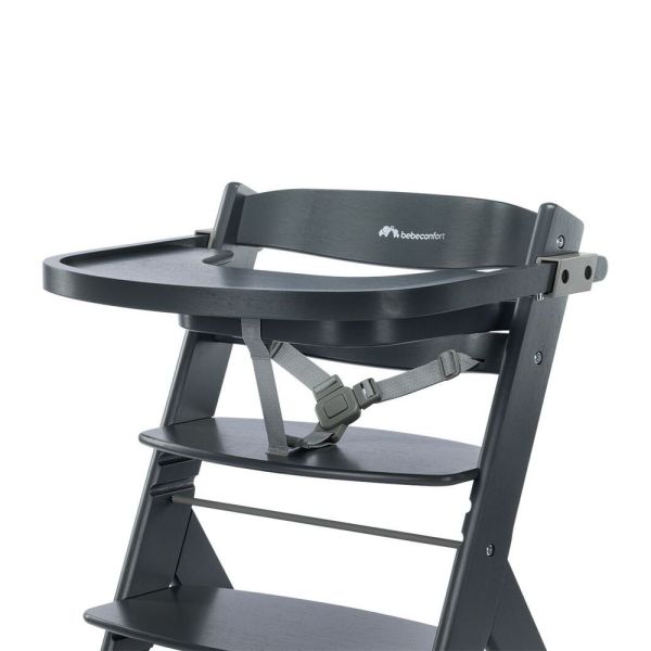 Chaise haute évolutive 2-en-1 Timba ² Warm Gray + transat Tinted Graphite