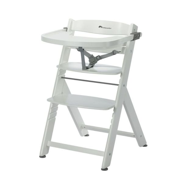 Chaise haute évolutive 2-en-1 Timba ² White + transat Tinted Graphite