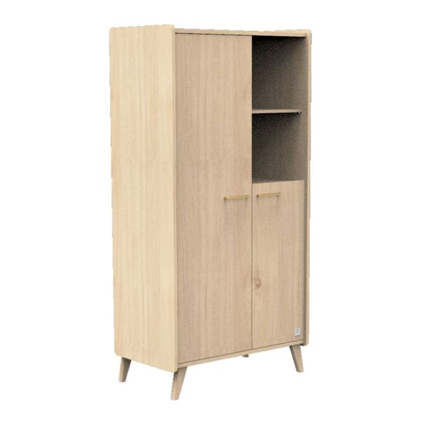 Chambre Duo Lit évolutif bébé combiné 60x120 cm en 90x190 cm + Armoire Arty