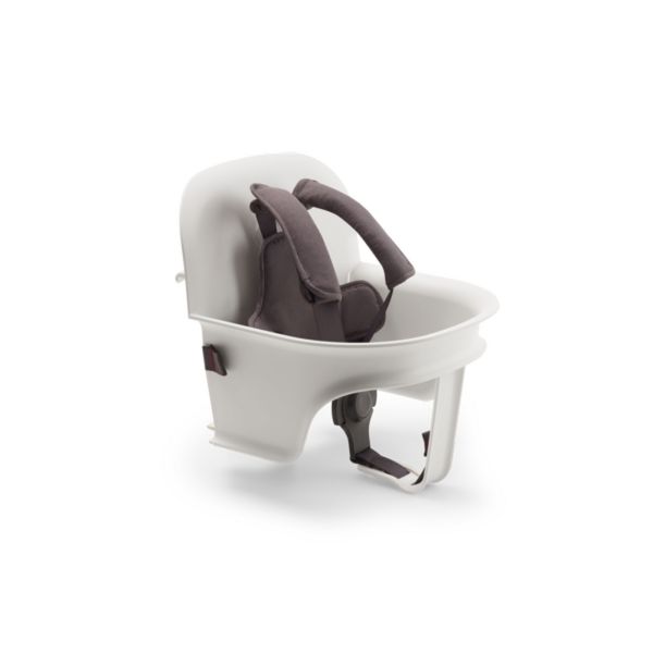 Pack chaise haute neutre/blanc avec Transat  Blanc polaire + Kit Baby et tablette