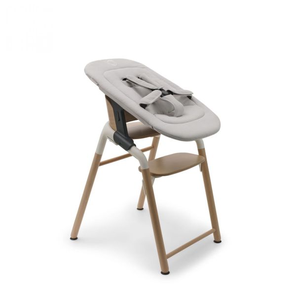 Pack chaise haute neutre/blanc avec Transat  Blanc polaire + Kit Baby et tablette