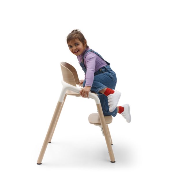 Pack chaise haute neutre/blanc avec Transat  Blanc polaire + Kit Baby et tablette