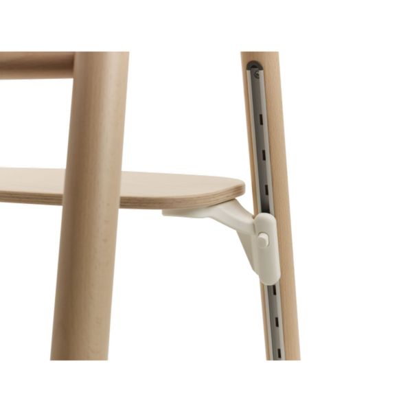 Pack chaise haute neutre/blanc avec Transat  Blanc polaire + Kit Baby et tablette