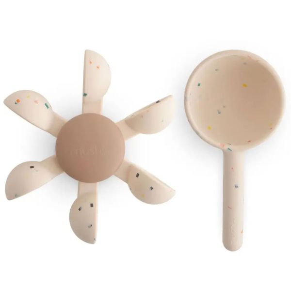 Pack jouets de bain avec poncho : Gobelet natural, Moulin à eaux wheel, Bateaux original et Poncho ours fog