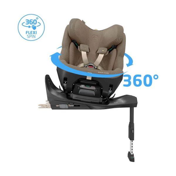 Siège auto Pearl XL Slide Pro Authentic Truffle avec base