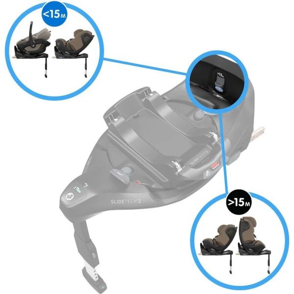 Siège auto Coral Slide pro Moon Graphite avec base