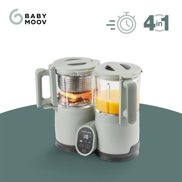 Robot cuiseur bébé Nutribaby Glass Celadon Green avec 2 Babybols 250 ml