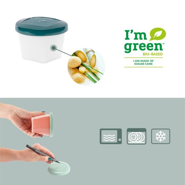 Robot cuiseur bébé Nutribaby Glass Celadon Green avec 2 Babybols 250 ml