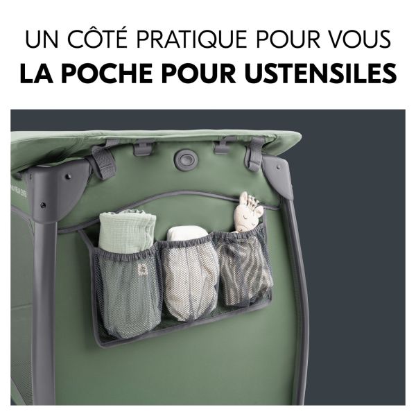 Lit parapluie 3 en 1 Play N Relax center Dark-Green + Matelas additionnel
