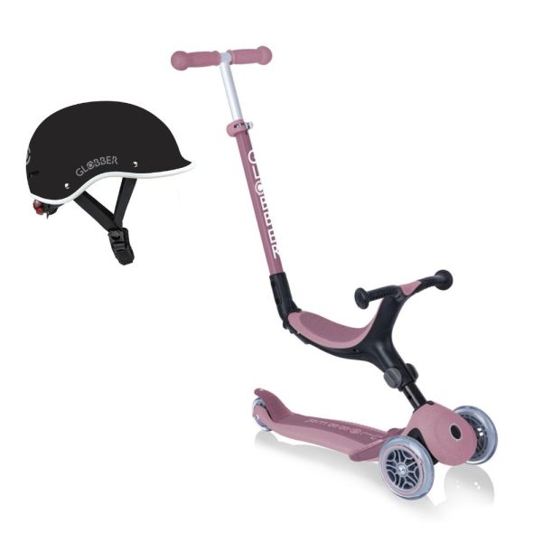 Pack Trottinette évolutive Go Up Framboise + Casque enfant XS/XS Noir