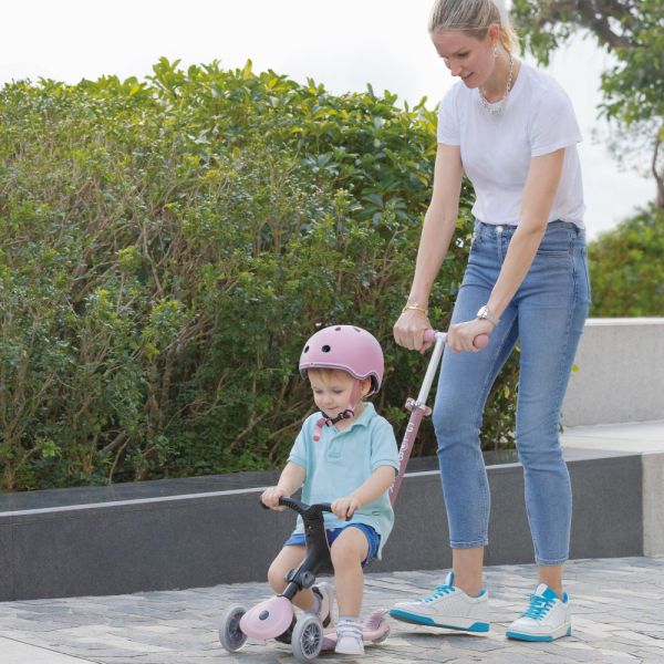 Pack Trottinette évolutive Go Up Framboise + Casque enfant XS/XS Noir