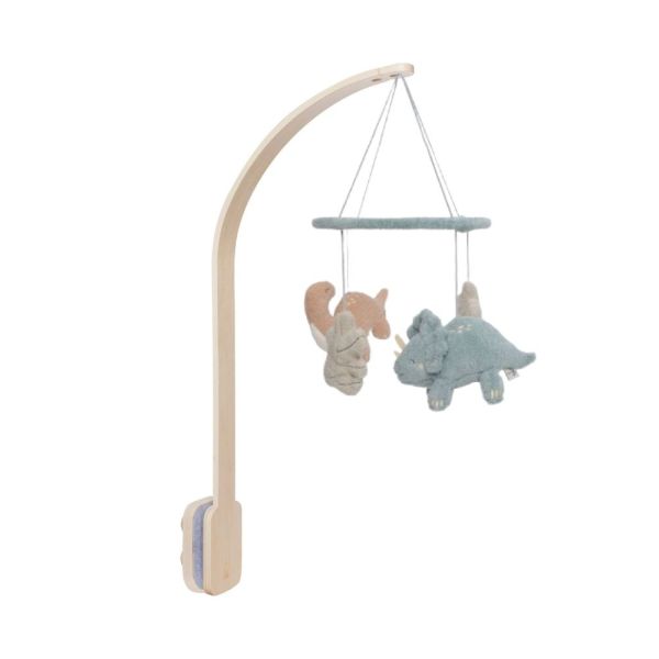 Pack support mobile bébé bois + mobile d’éveil bébé Roarsome