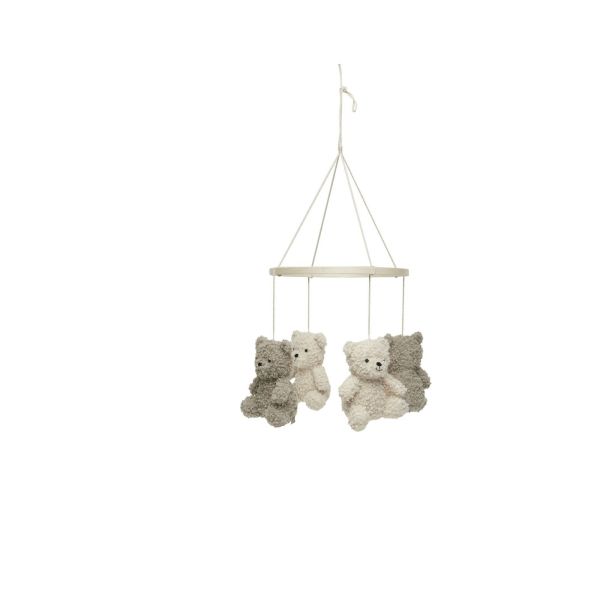 Pack support mobile bébé bois + mobile d’éveil bébé Teddy Bear Olive Green et Naturel