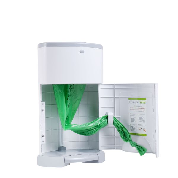 Pack poubelle à couches 9L blanche + 4 recharges anti-odeurs